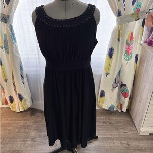 Elegant Black Beaded Dress